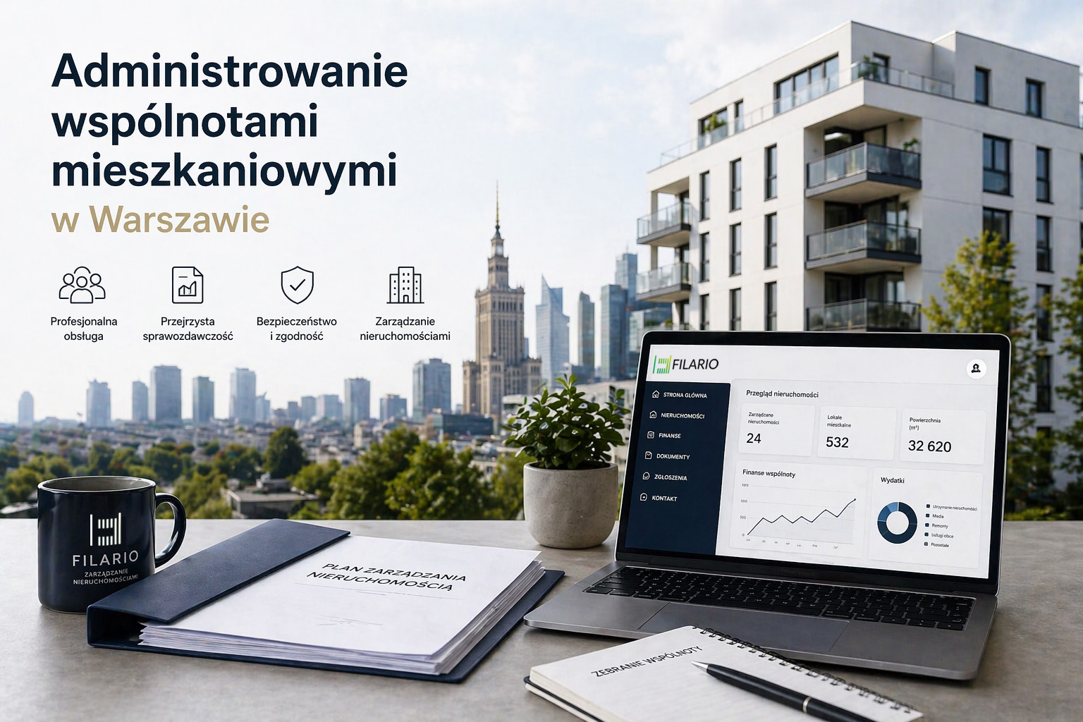 Administrowanie wspólnotami mieszkaniowymi w Warszawie - Filario